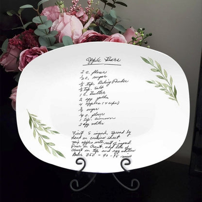 Personalized Handwritten Family Recipe Platter For Mom Grandma, Custom Handwriting Recipe Platter, Family Recipe Keepsake, Christmas Gift