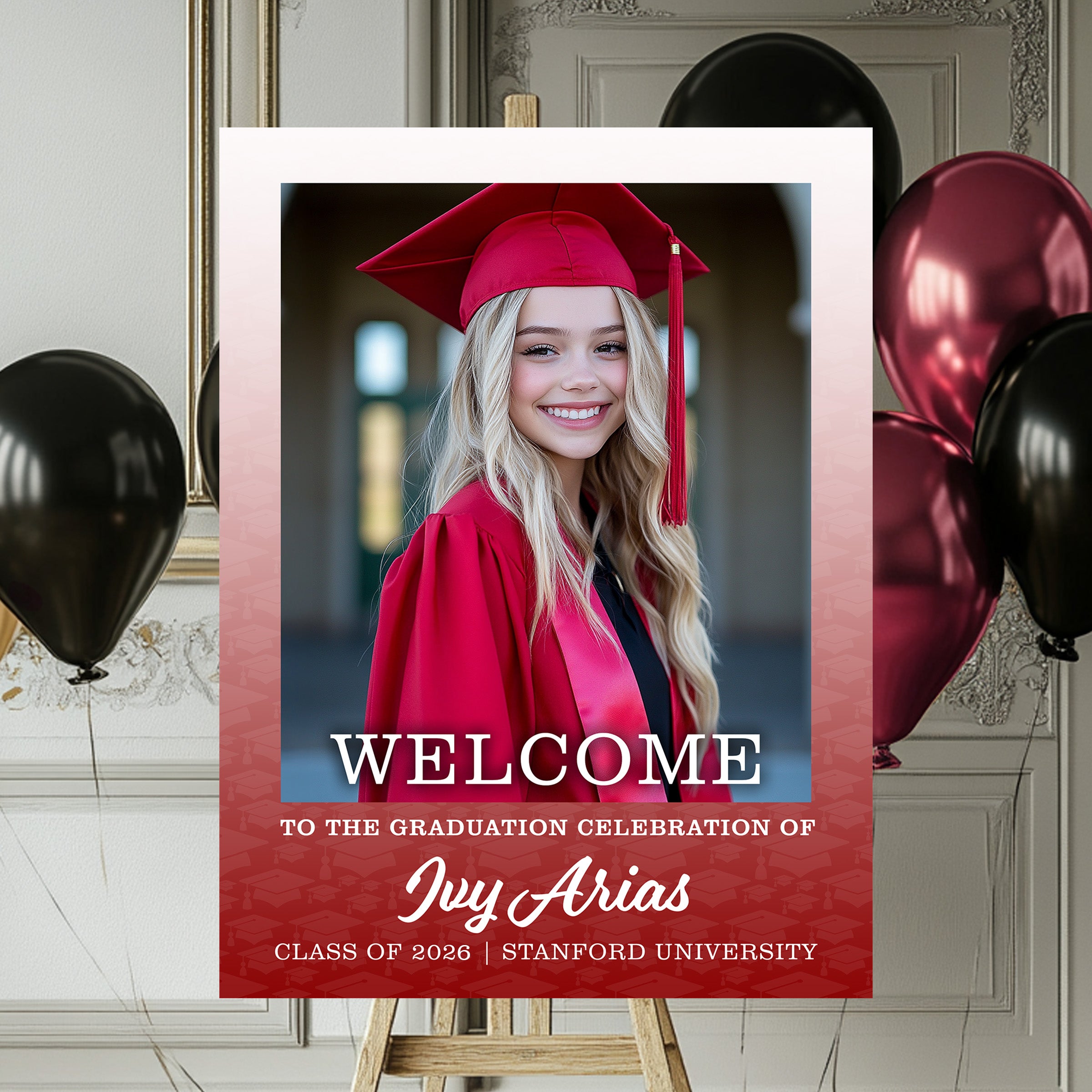 Custom Graduation Welcome Sign - Personalized Welcome Sign - Custom Photo Graduation Gifts - Celebrate Welcome Sign
