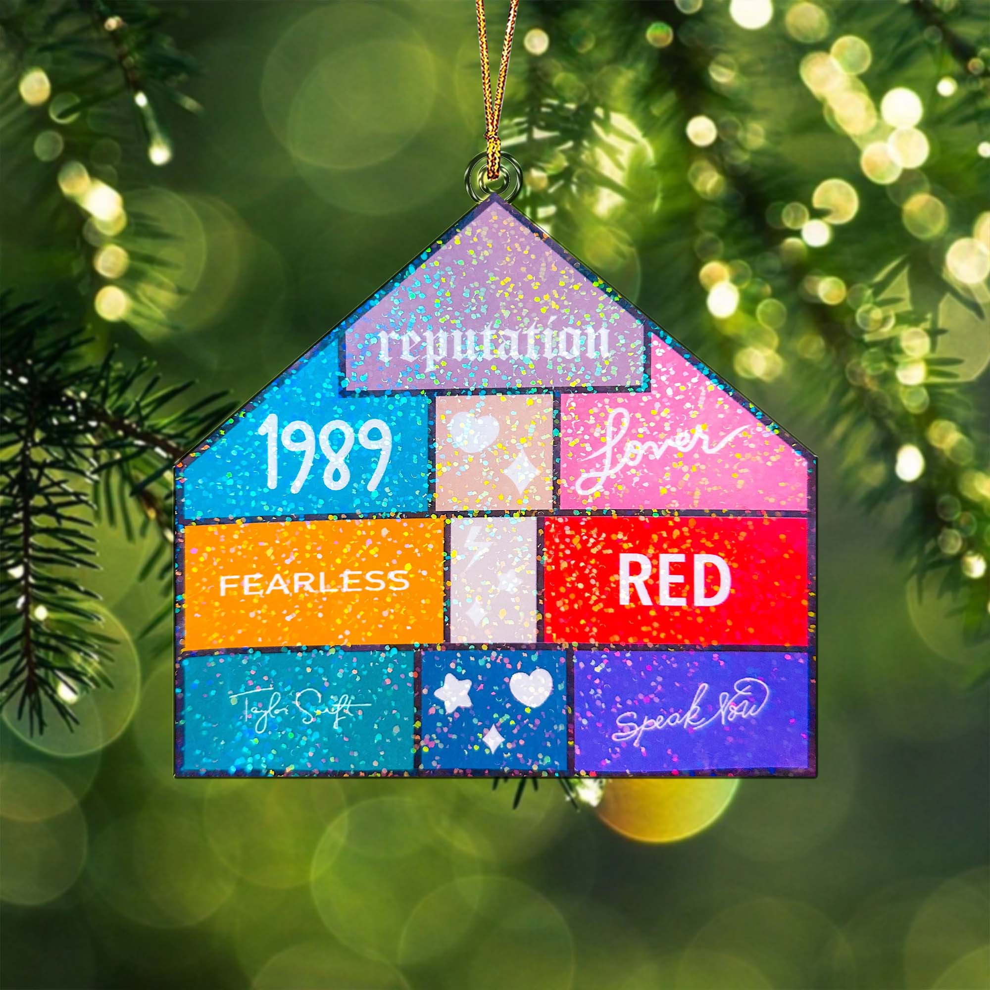 Lover House Christmas Acrylic Ornament, Swiftie Ornament, Gift For Swifties