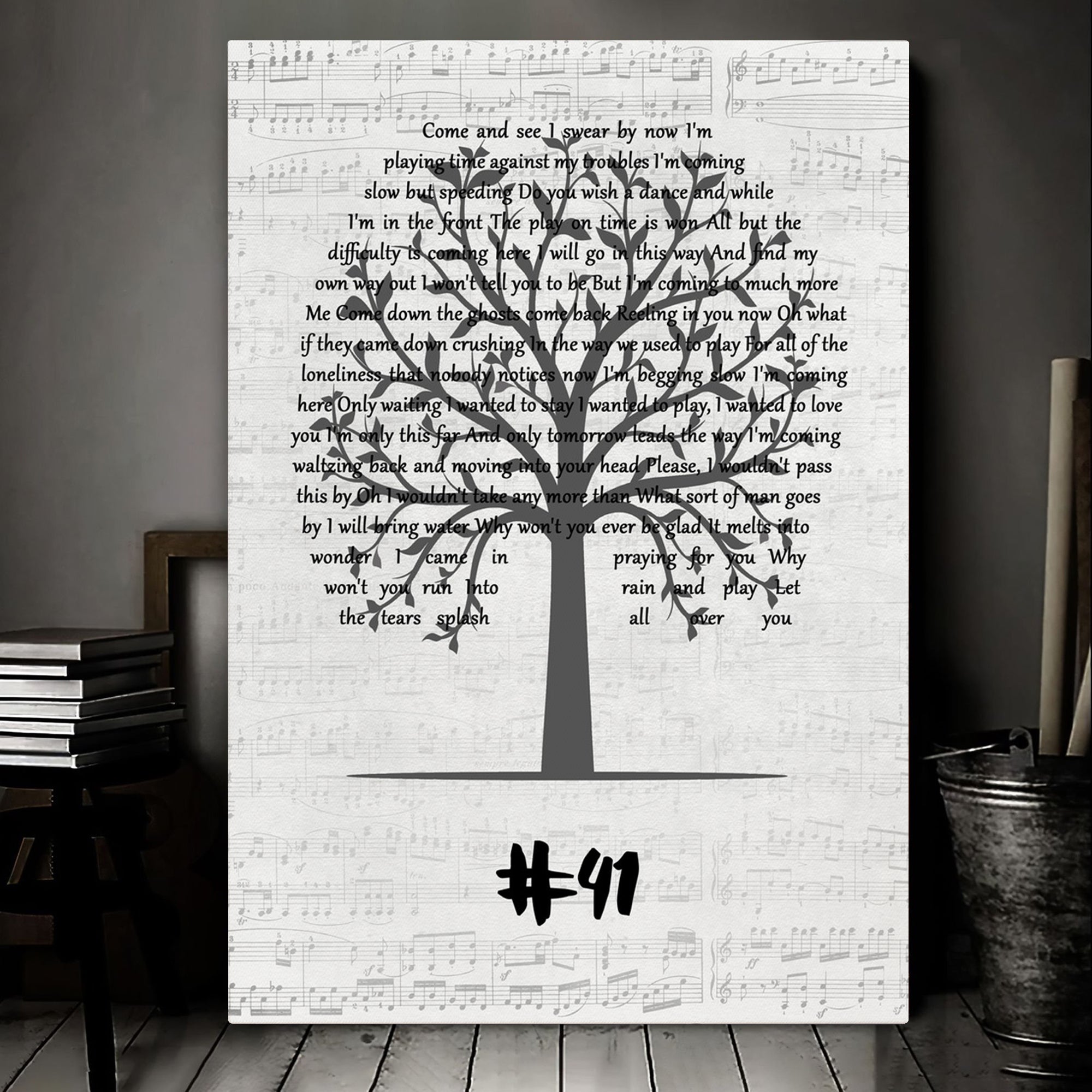 Dave Matthews Band #41 Music Script Tree Song Lyric Art Print Canvas Print Frames