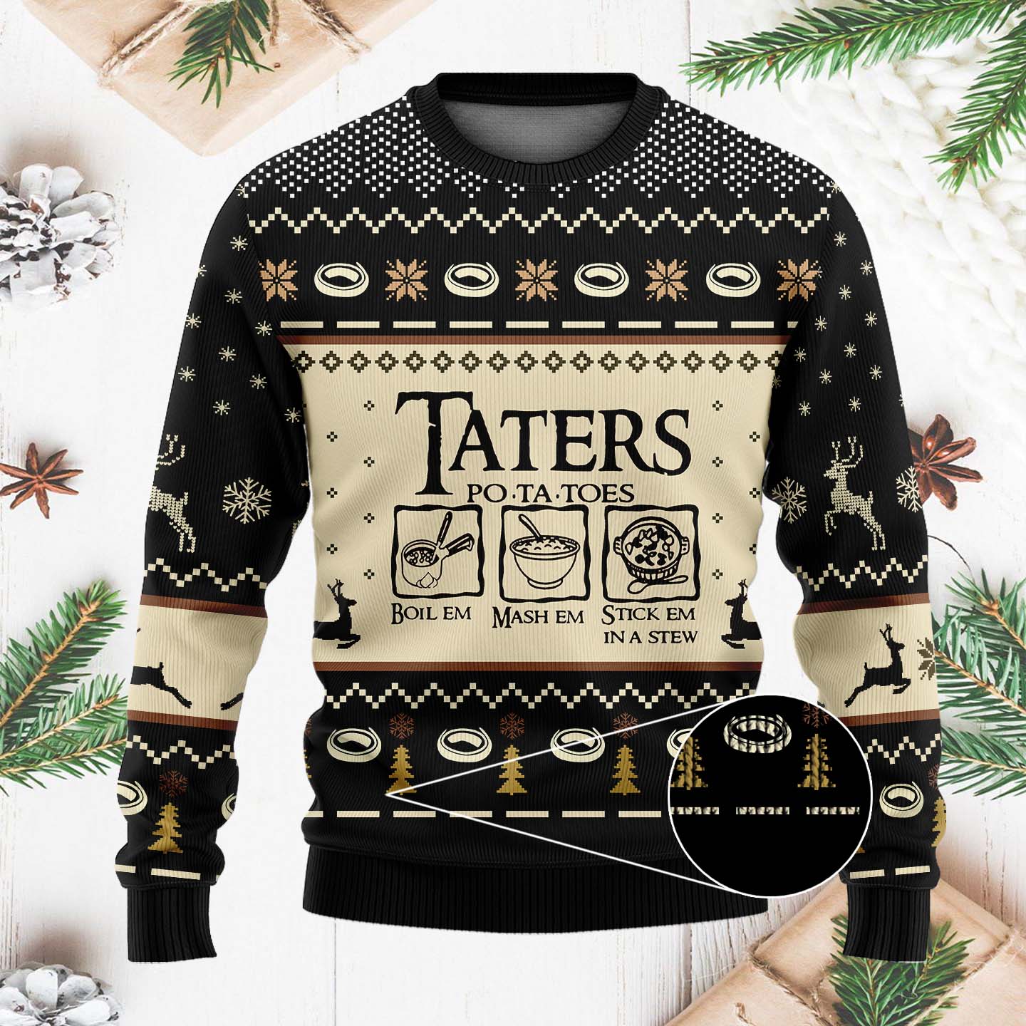 Taters Po-ta-toes Funny Christmas Ugly Sweater, Boil Em Mash Em Stick Em In A Stew, Christmas Gifts