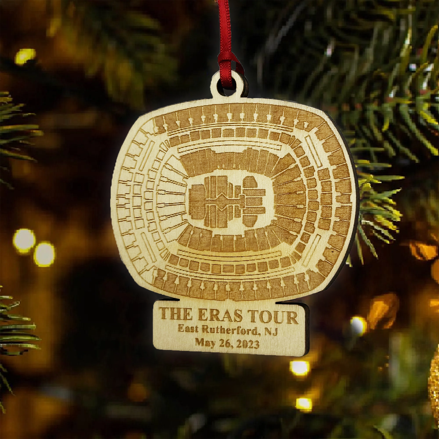 The Eras Tour East Rutherford Stadium Personalized Christmas Ornament, Gift For Swifties