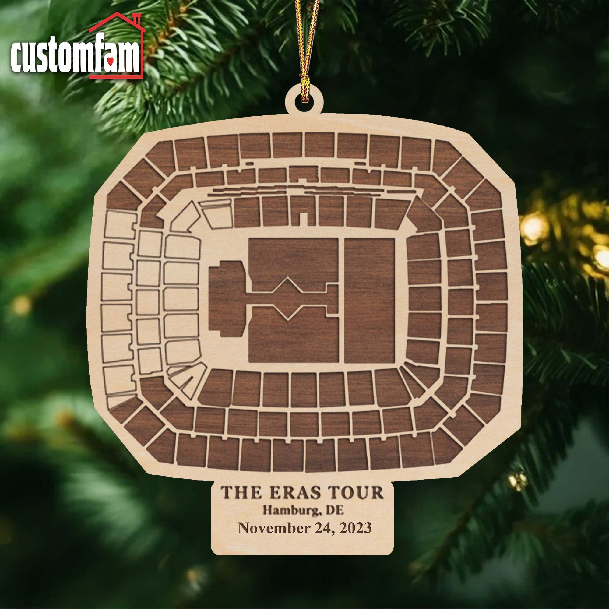 The Eras Tour Hamburg Stadium Ornament, Personalized Christmas Ornament