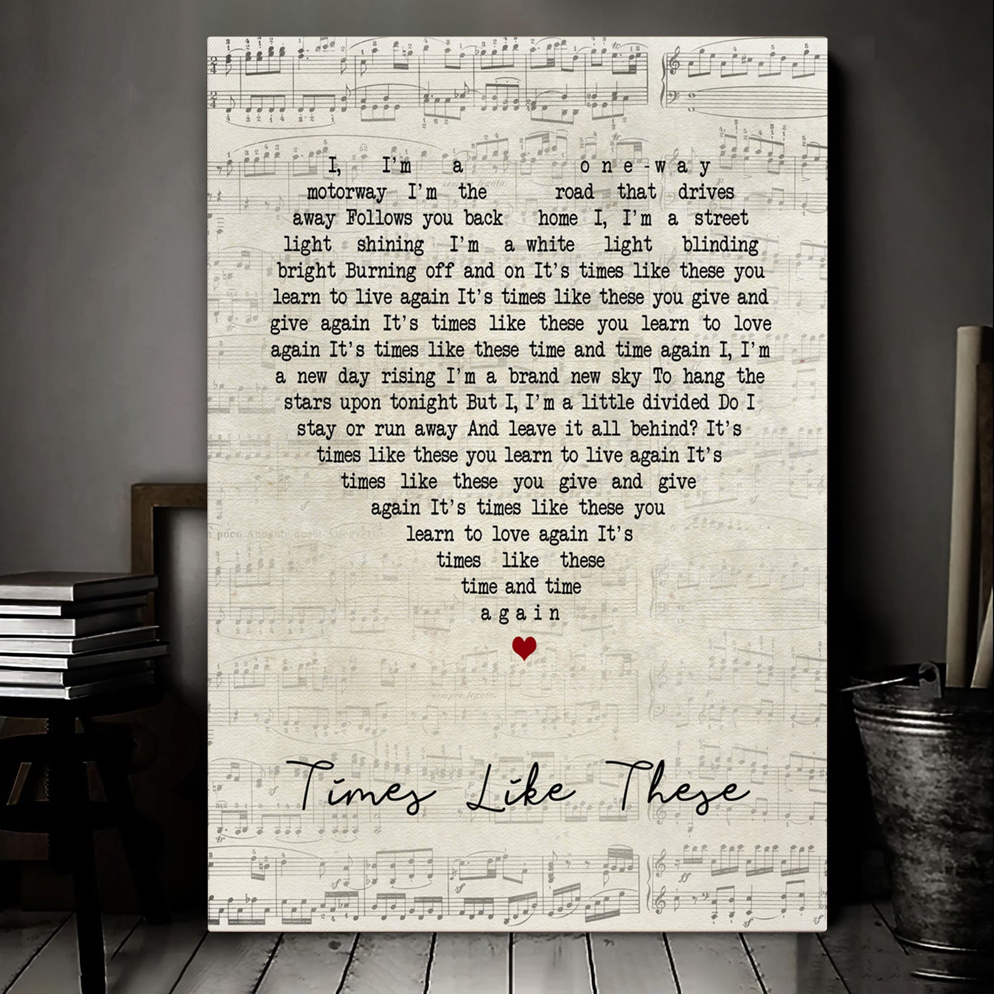 Foo Fighters My Hero Script Heart Song Lyric Art Print Canvas Print Frames