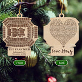 The Eras Tour Indianapolis Stadium Personalized Christmas Ornament, Swiftie Ornament With Custom Song