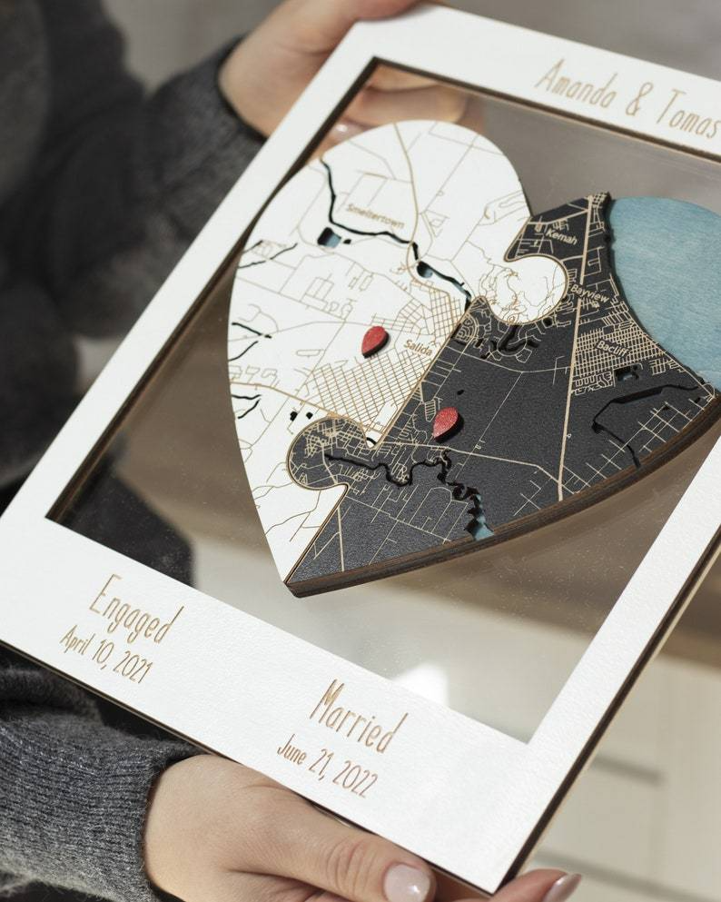 Custom House Map Wood Sign: Personalized First Home Gift - UK