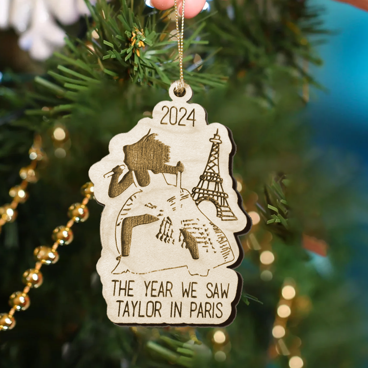 The Eras Tour 2024 Paris Ornament, Christmas Wood Ornament, Gift For Swifties