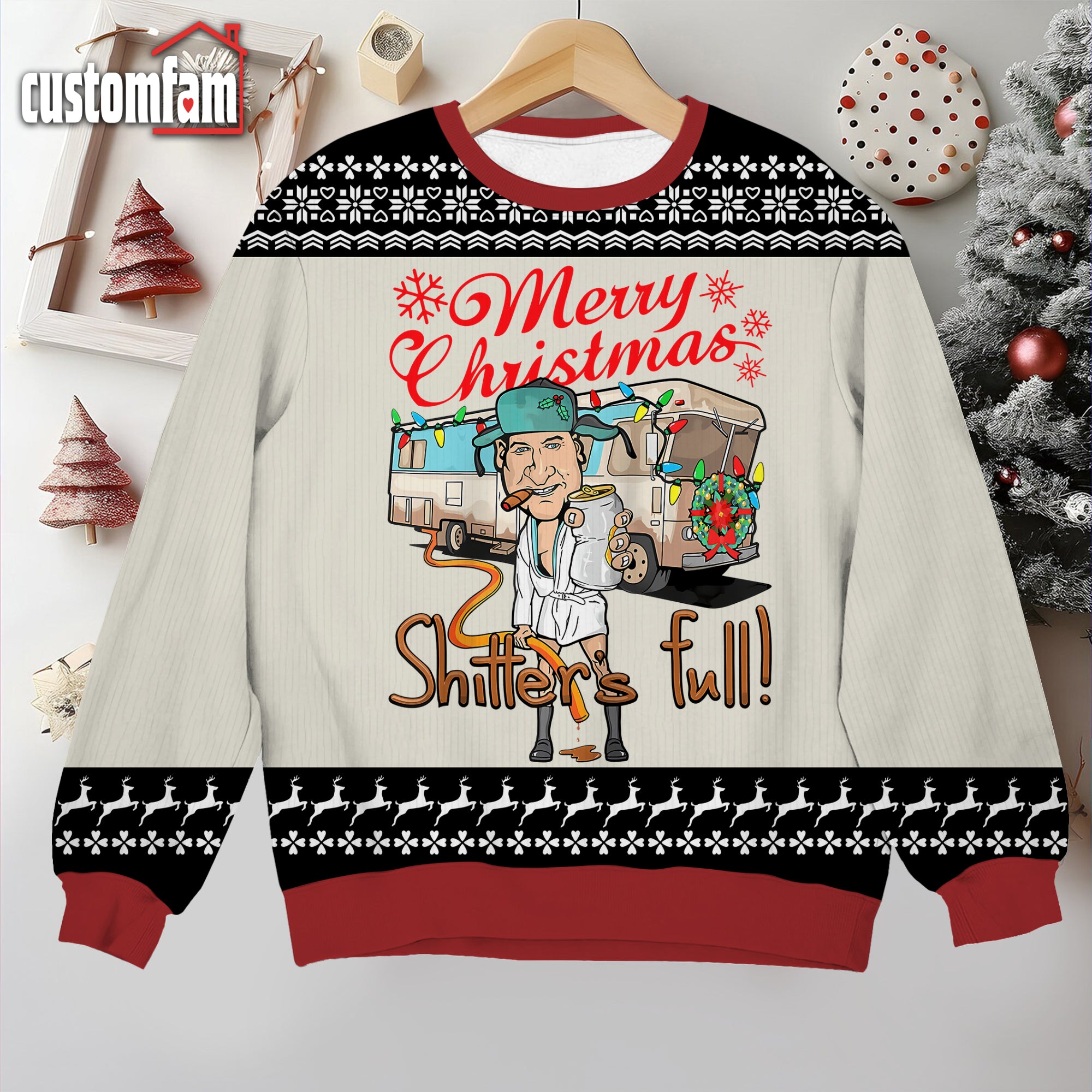 Merry Christmas Funny Ugly Christmas Sweater, Gifts For Movie Lovers