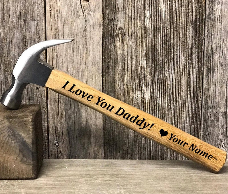 I Love You Daddy Laser Engraved  Personalized Hammer, Gifts For Dad