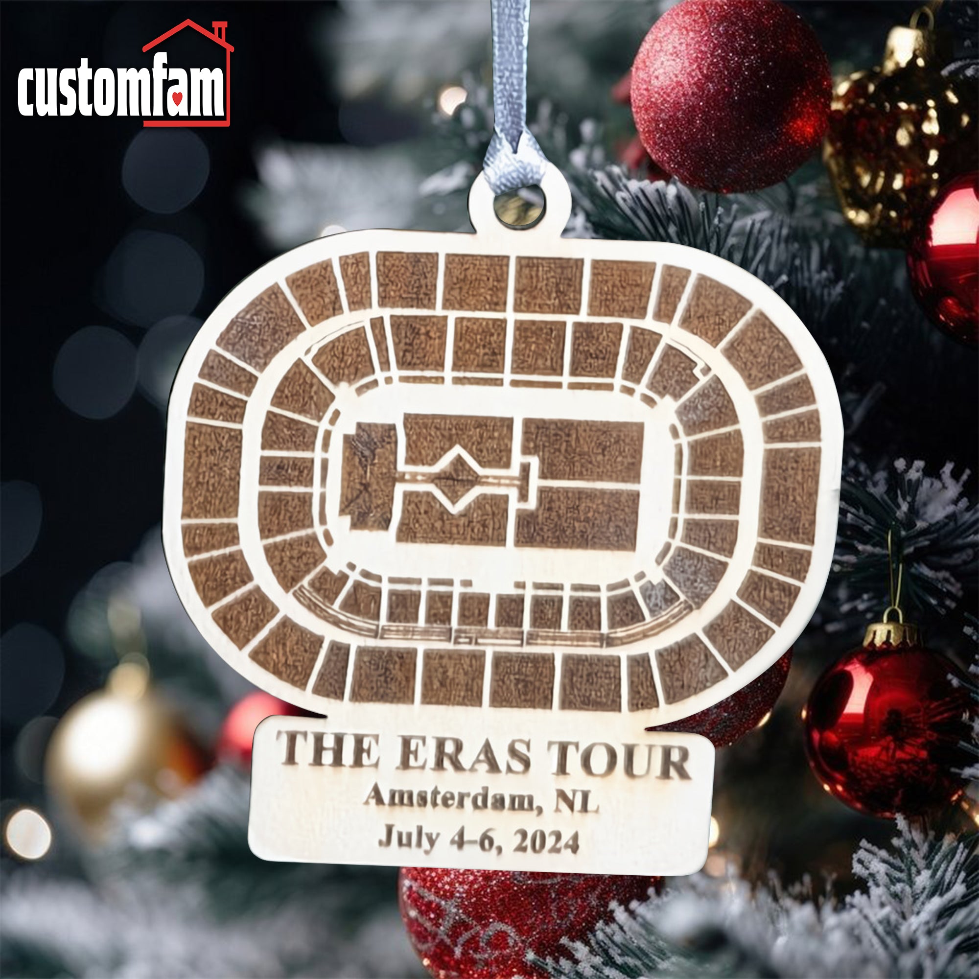 The Eras Tour Amsterdam Stadium Ornament, Personalized Christmas Ornament