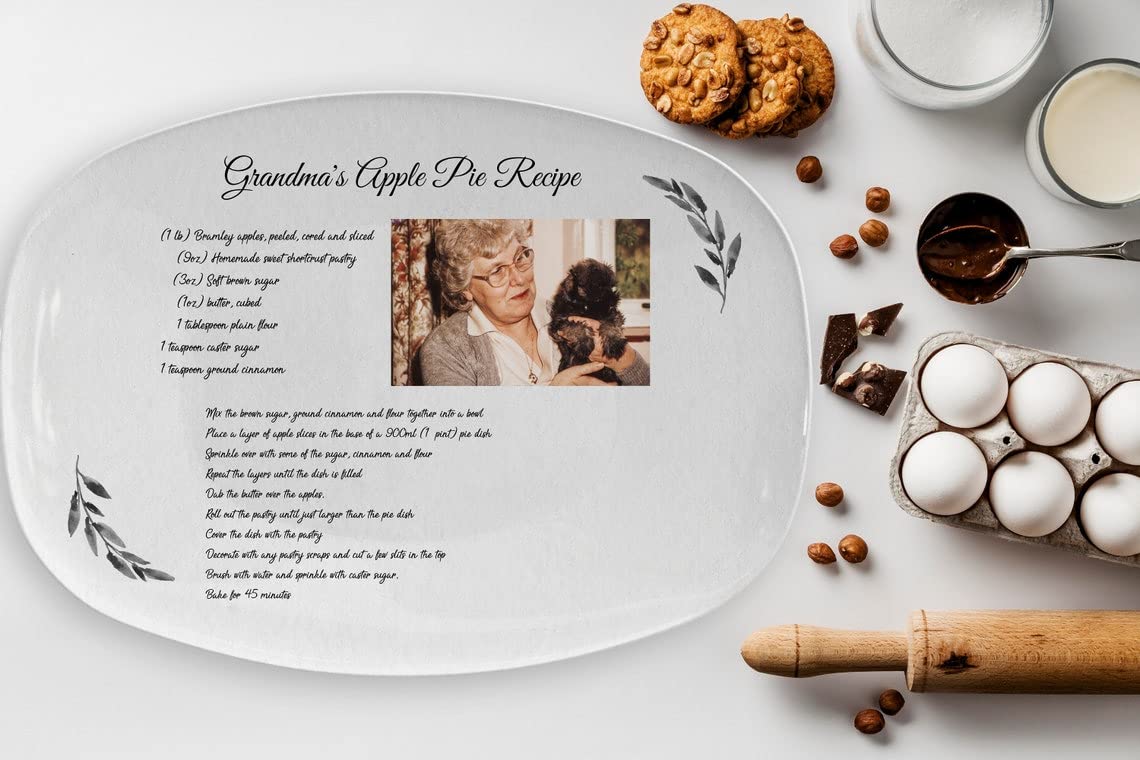 Personalized Handwritten Recipe Platter, Recipe Plate Keepsake, Gift For Mom