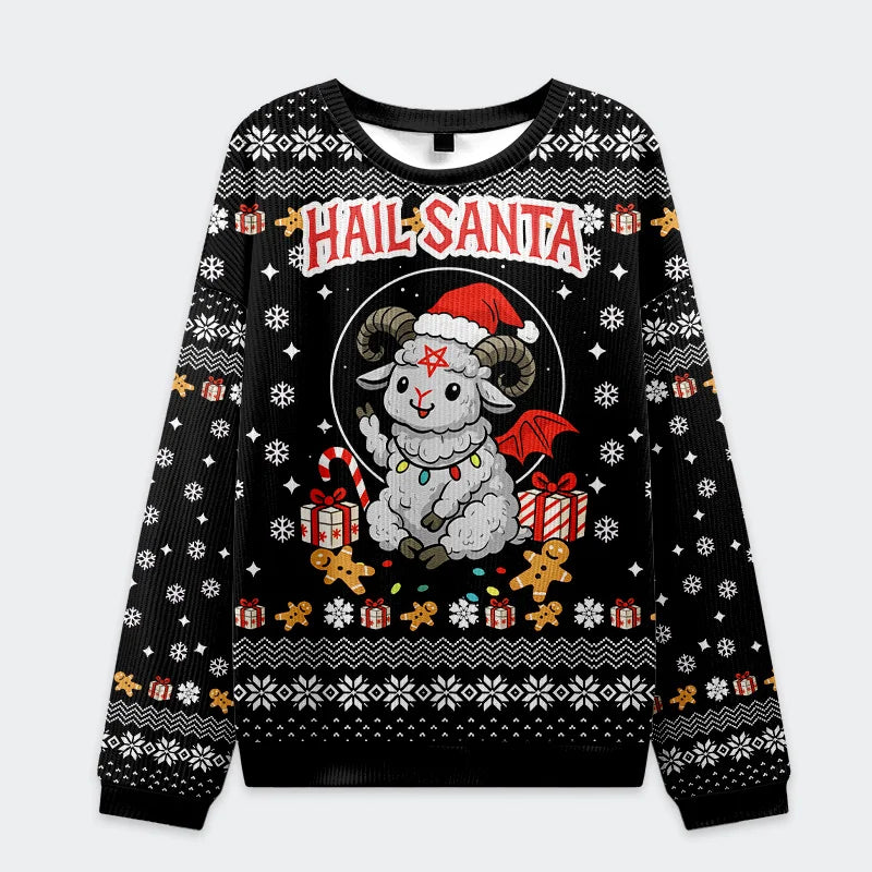 Devil Sheep Funny Ugly Sweater, Ugly Xmas Sweater, Christmas Ugly Sweatshirt
