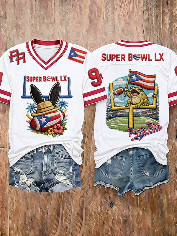 Here For Benito Bowl The Big Game Tee, Bad Bunny Football Vneck, Bad Bunny Puerto Rico Gift