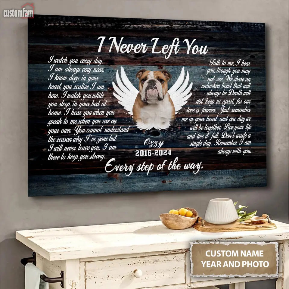 I Never Left You Wing Angel Doc Picture Memorial Canvas