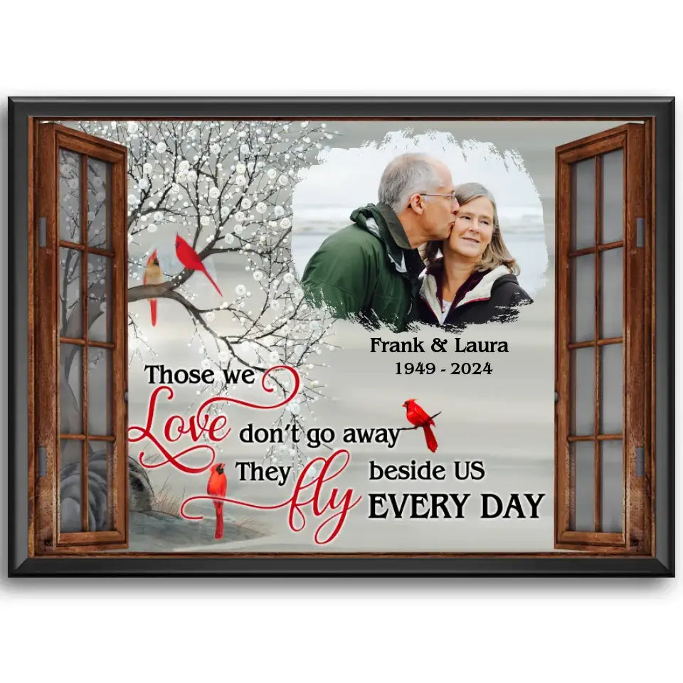 Personalized Canvas Prints, Memorial Gifts, Old Couple Gifts, Gift For Dad Mom, Those We Love Don't Go Away Canvas