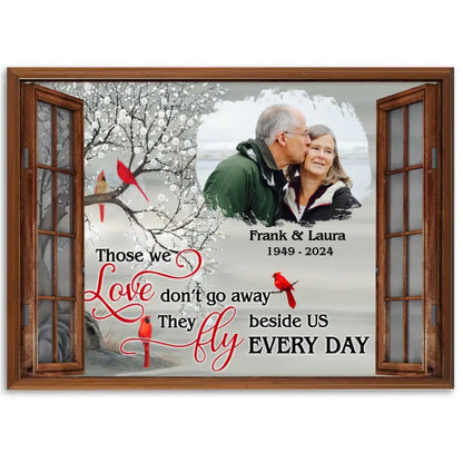 Personalized Canvas Prints, Memorial Gifts, Old Couple Gifts, Gift For Dad Mom, Those We Love Don't Go Away Canvas