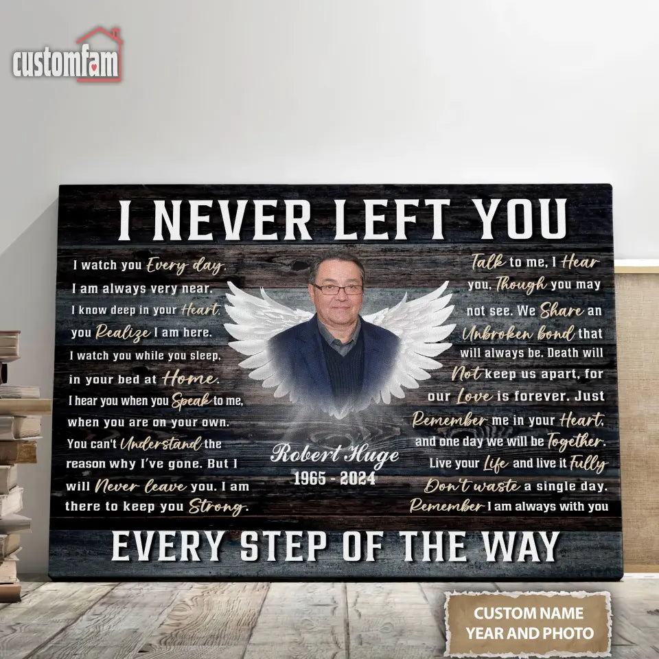 I Never Left You Canvas Loss Of Dad Remembrance Gifts