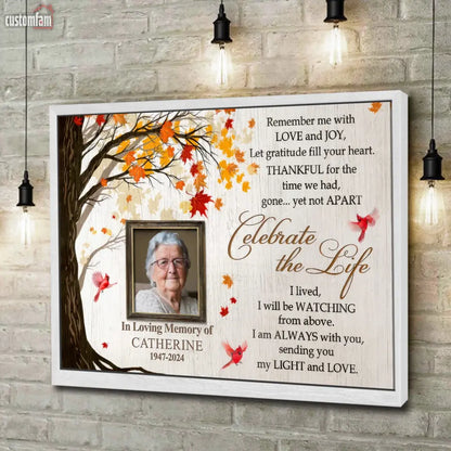 Personalized Photo Canvas Prints A Memorial Gift Customized Sympathy Gift For Loss of Mother or Wife, In Loving Memory Gift