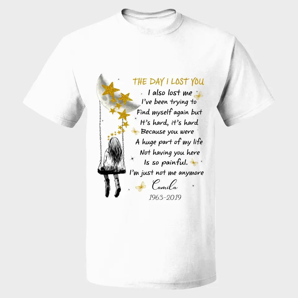 The Day I Lost You I Also Lost Me Personalized Shirt My love in Heaven TS-XA-NTT-73