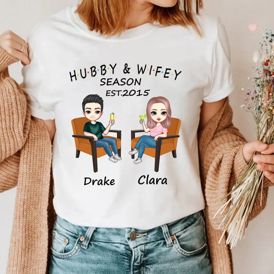Hubby and Wifey Season Personalized Shirt Family Couple