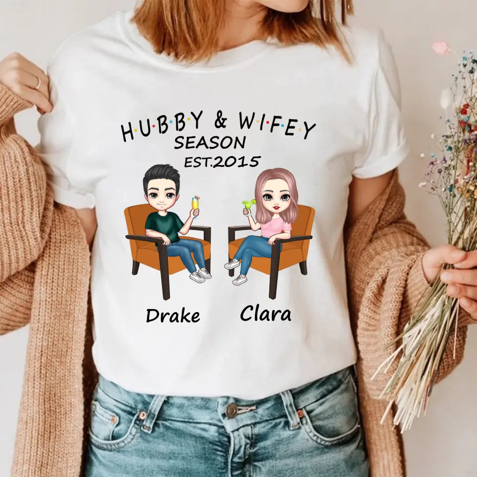 Hubby and Wifey Season Personalized Shirt Family Couple