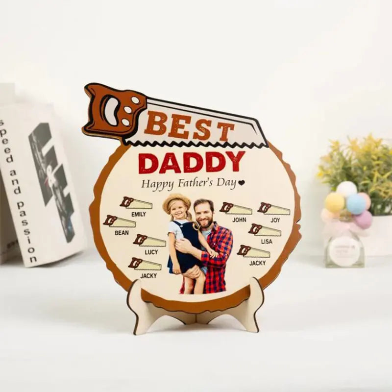 Best Daddy Personalized Custom Father's Day Wooden Sign, Gifts For Dad