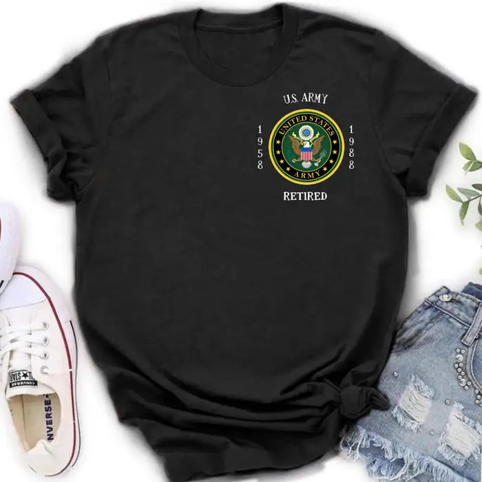 Personalized Retired Veteran Shirt, Gifts For Dad