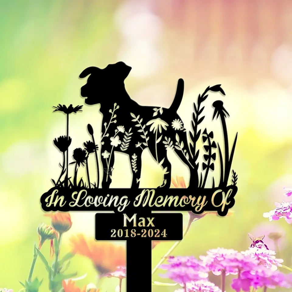 Custom Jack Russell Memorial Stake Sign, Pet Grave Markers Sign, Gift For Pet Lovers