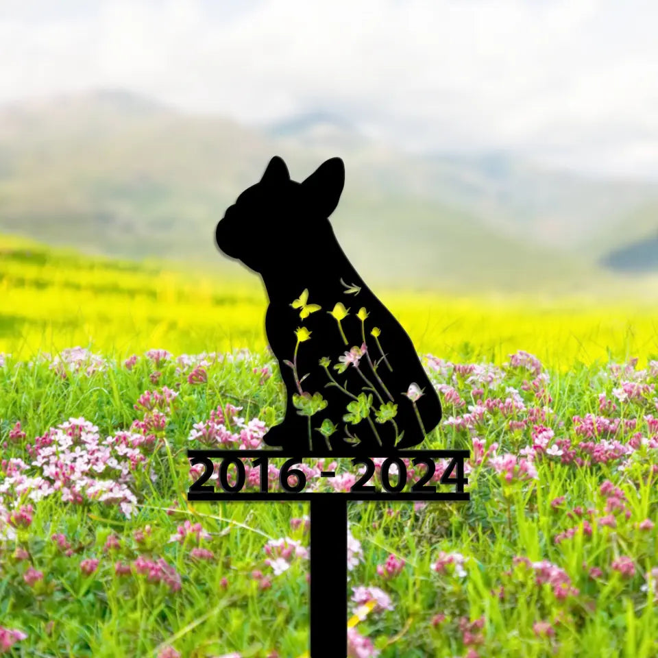 Personalized Dog Breeds Memorial Stake, Dog Grave Marker Gift For Dog Lovers