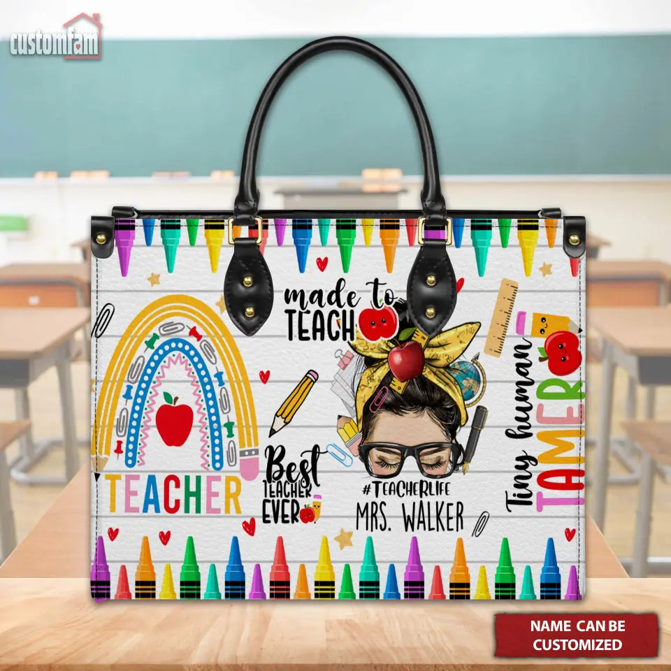 Teacher Life Custom Teacher Bag With Matching Wallet, Teacher Appreciation Gifts