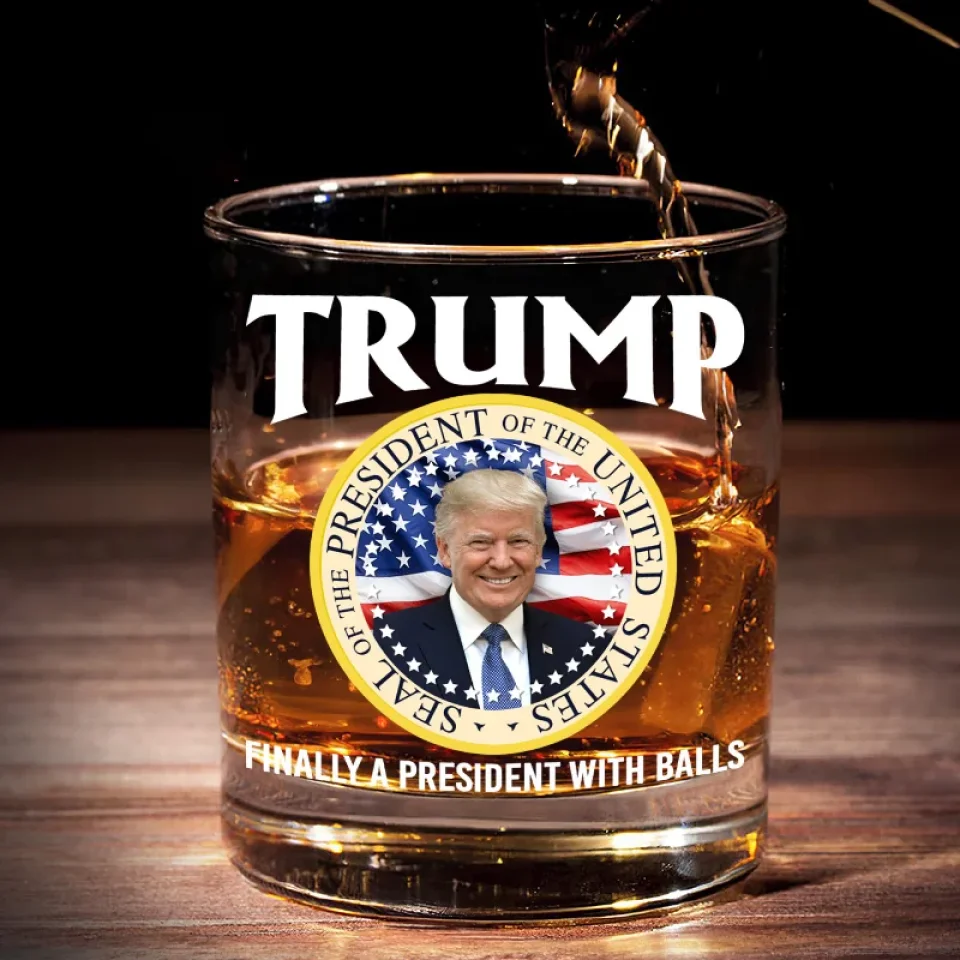 The One And Only, Trump 2024 USA President Whiskey Glass, Gift For Conservative Supporters