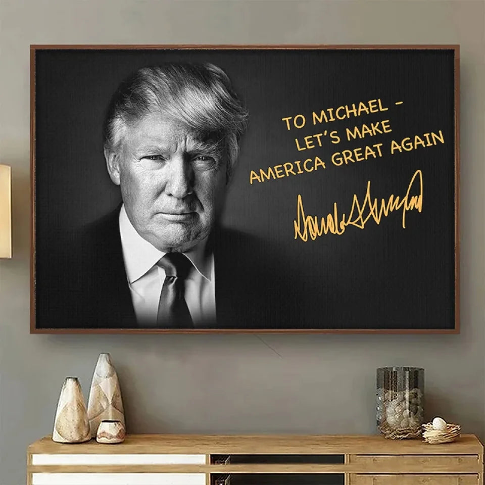 Make America Great Again Trumpwon US Election Canvas Wall Art, Patriotic Gifts