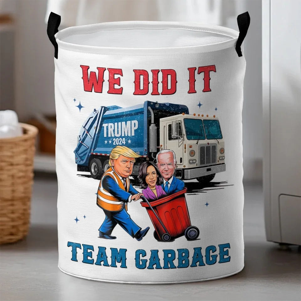 We Did It President Trump Laundry Basket, Patriot Gift, Funny Political Gifts