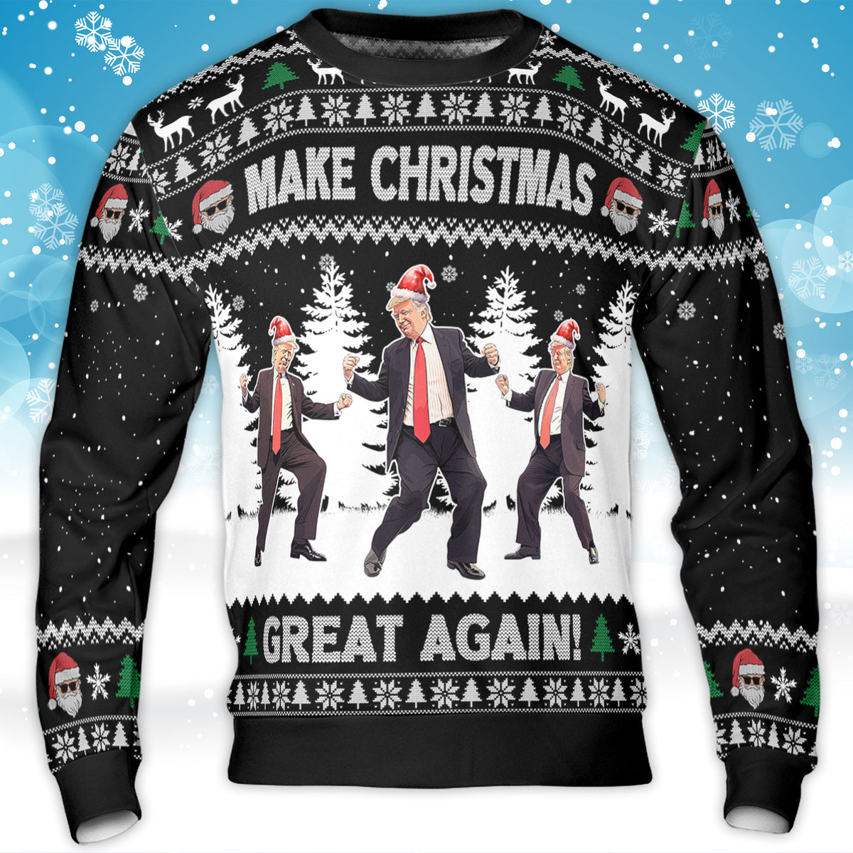 Trump2024 Make Christmas Great Again Funny Ugly Sweater, Trump Christmas Sweater