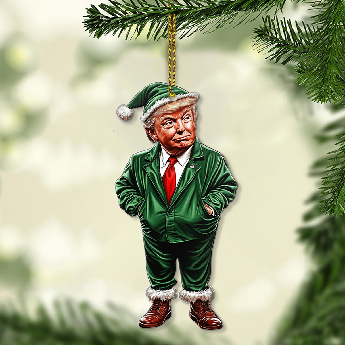 Legends Never Die Trump 2024 America President Christmas Acrylic Ornament, Christmas Gift