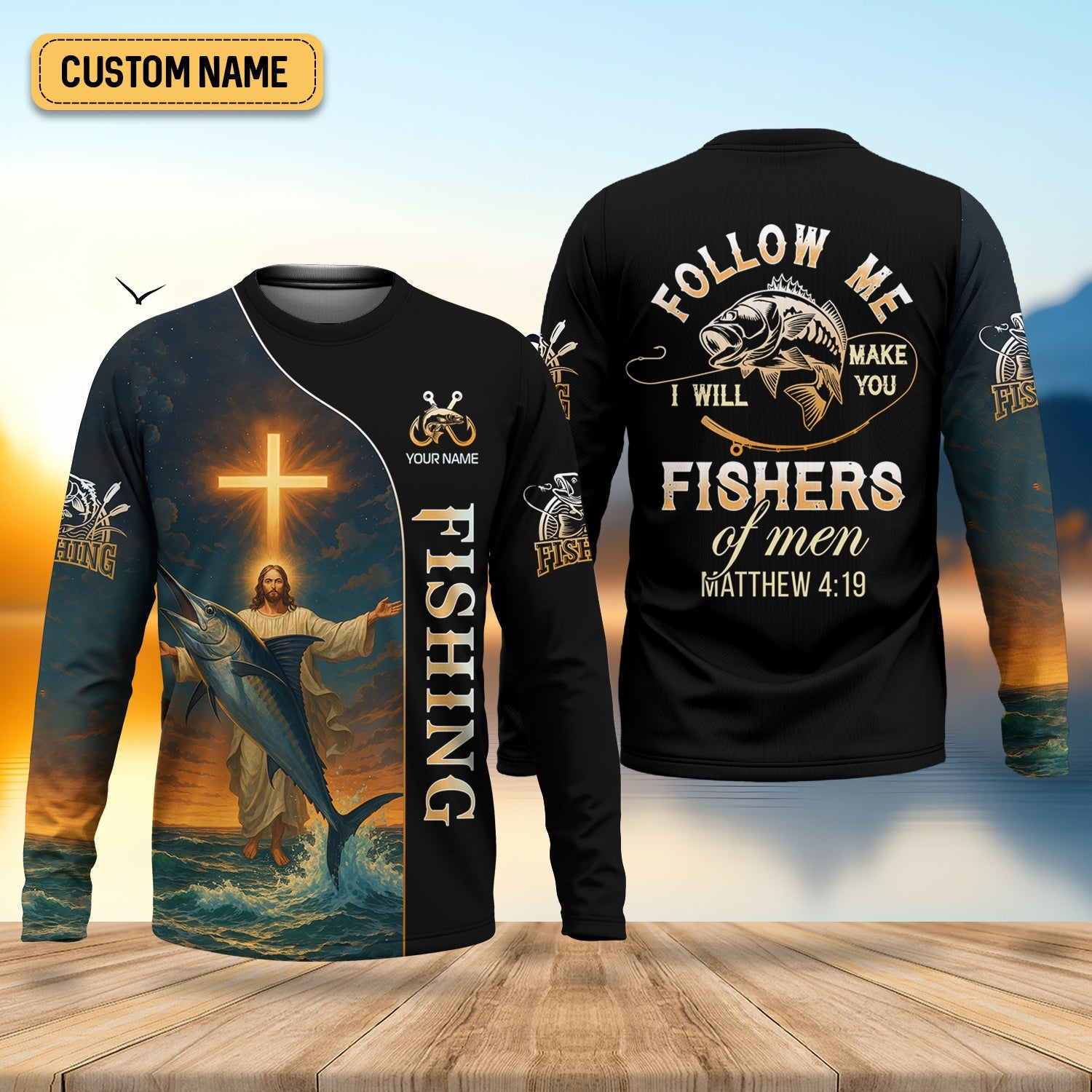 I Will Make You Fishers Of Men, Bible Verse T-Shirt, SPF Shirt For Men, Gift For Fisherman