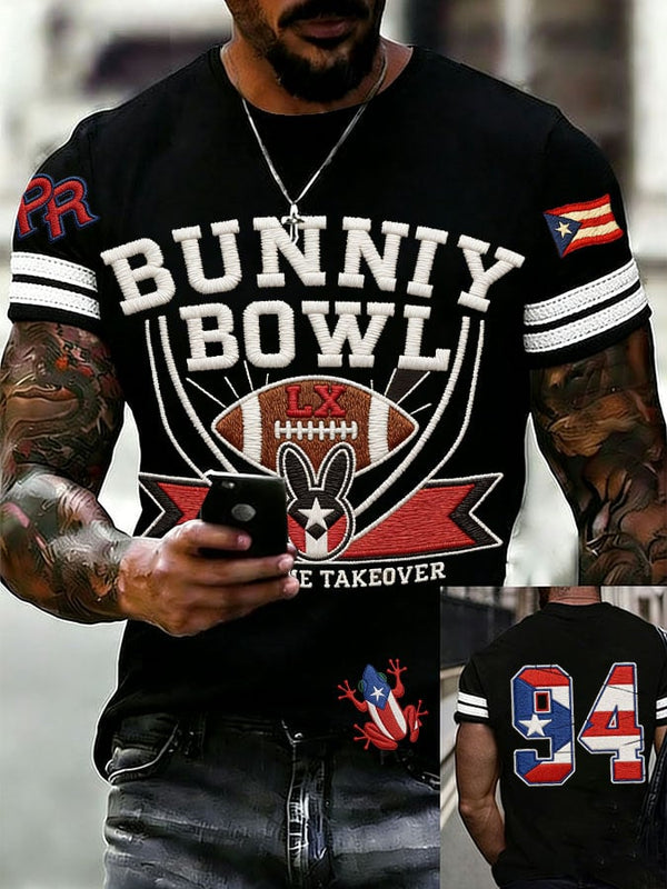Here For The Benito Bowl Sapo Shirt, Bad Bunny Frog Football Tee, Bunny Bowl Football Tee