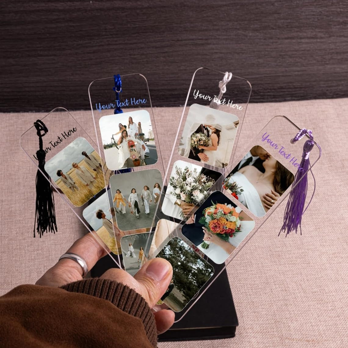 Personalized Picture Bookmark, Customized Photo Bookmarks for Book Lovers