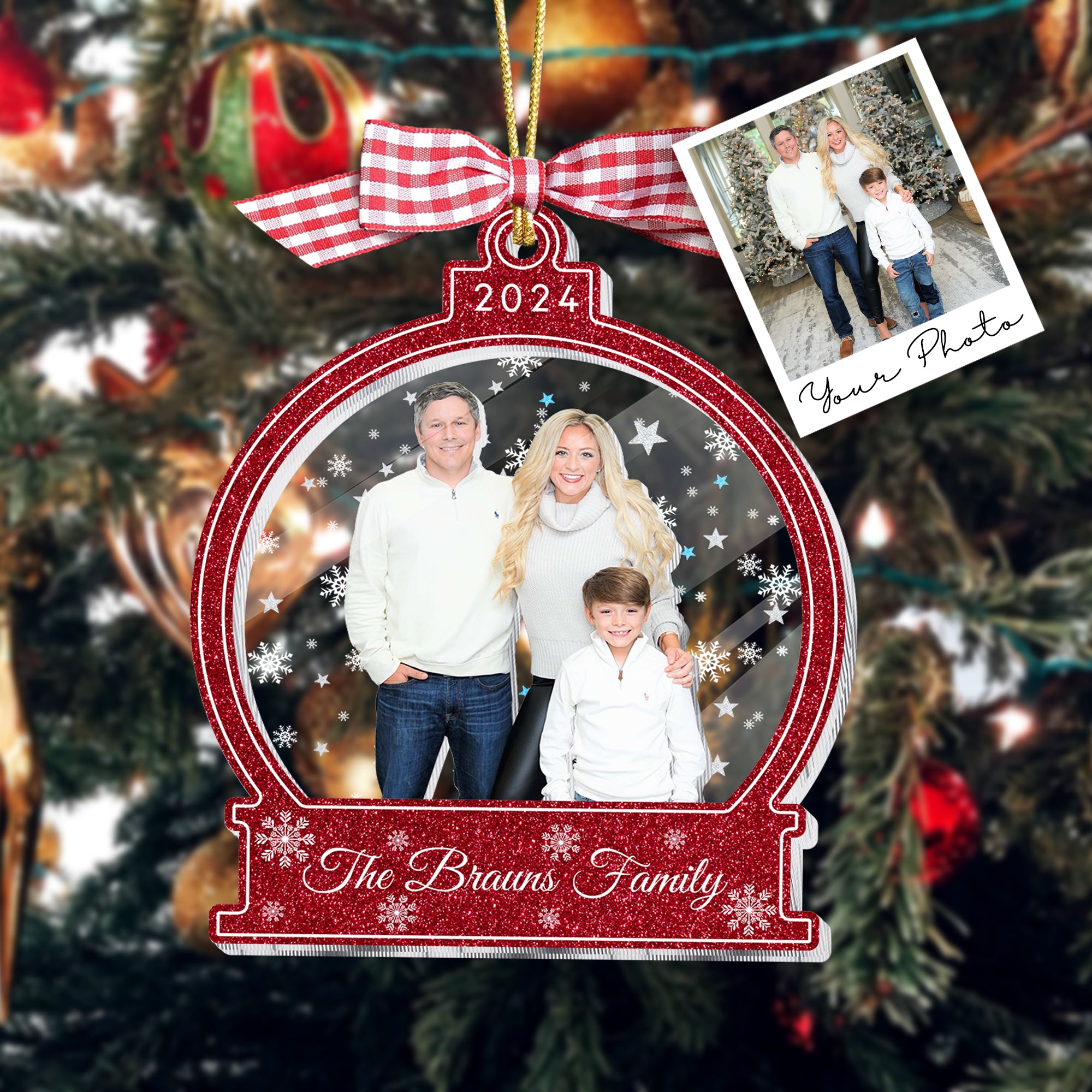 Personalized Family Christmas Ornaments, Wood Ornament, Family Gifts