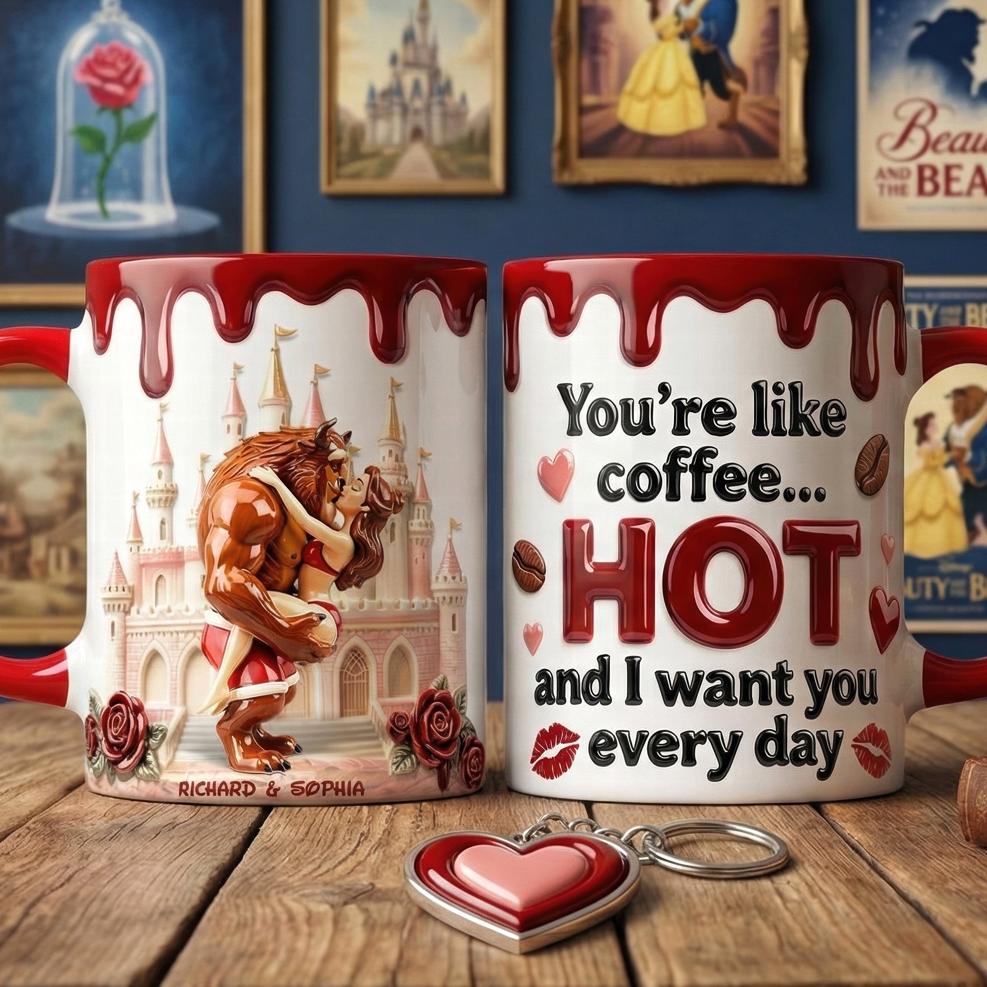 I Want You Every Day Naughty Couple Personalized Mug, Funny Valentines Gift, Personalized Gifts For Couple