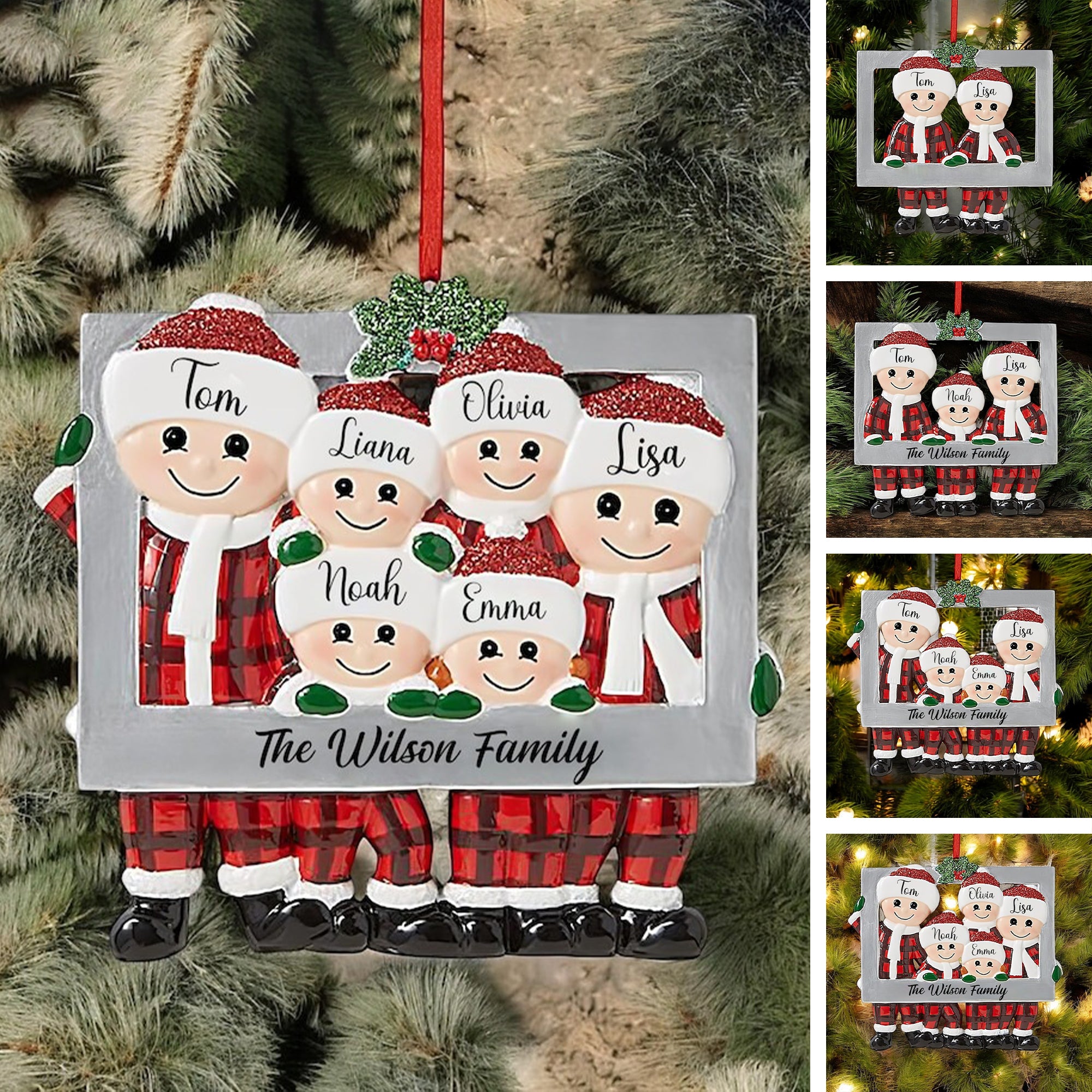 Personalized Family Christmas Ornaments, Christmas Gift for Family