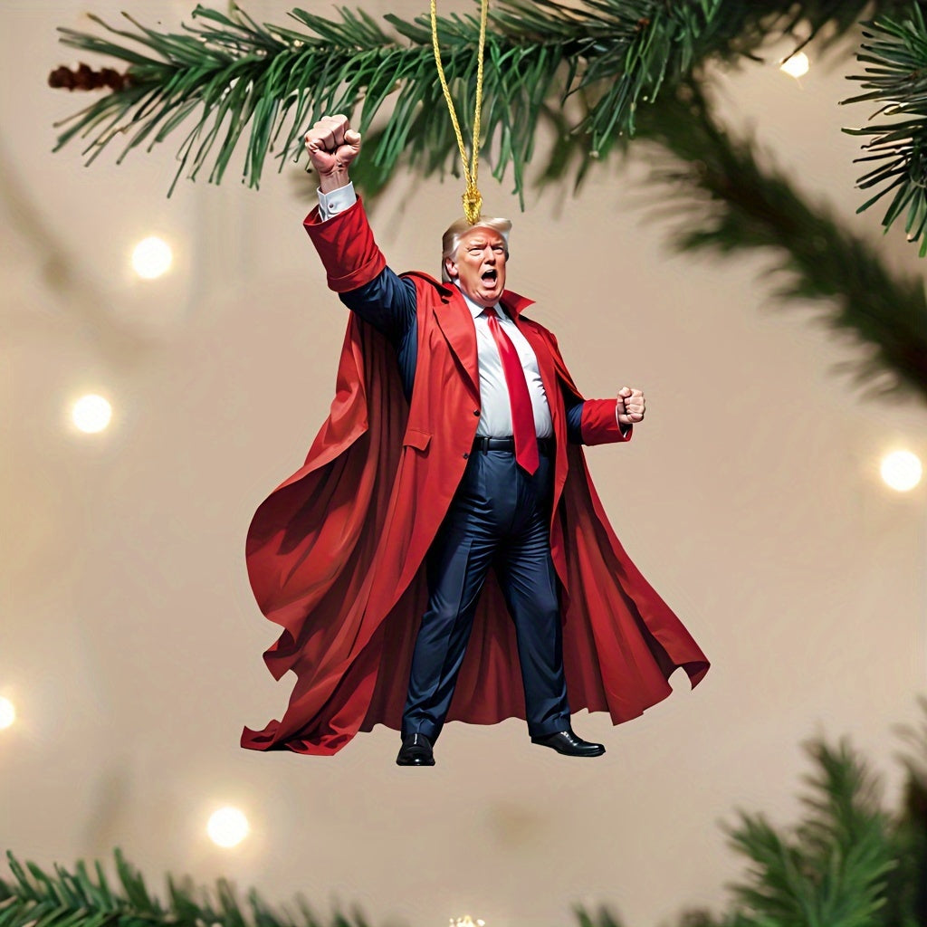 Trumpwon Acrylic Christmas Ornament, Funny Political Ornament