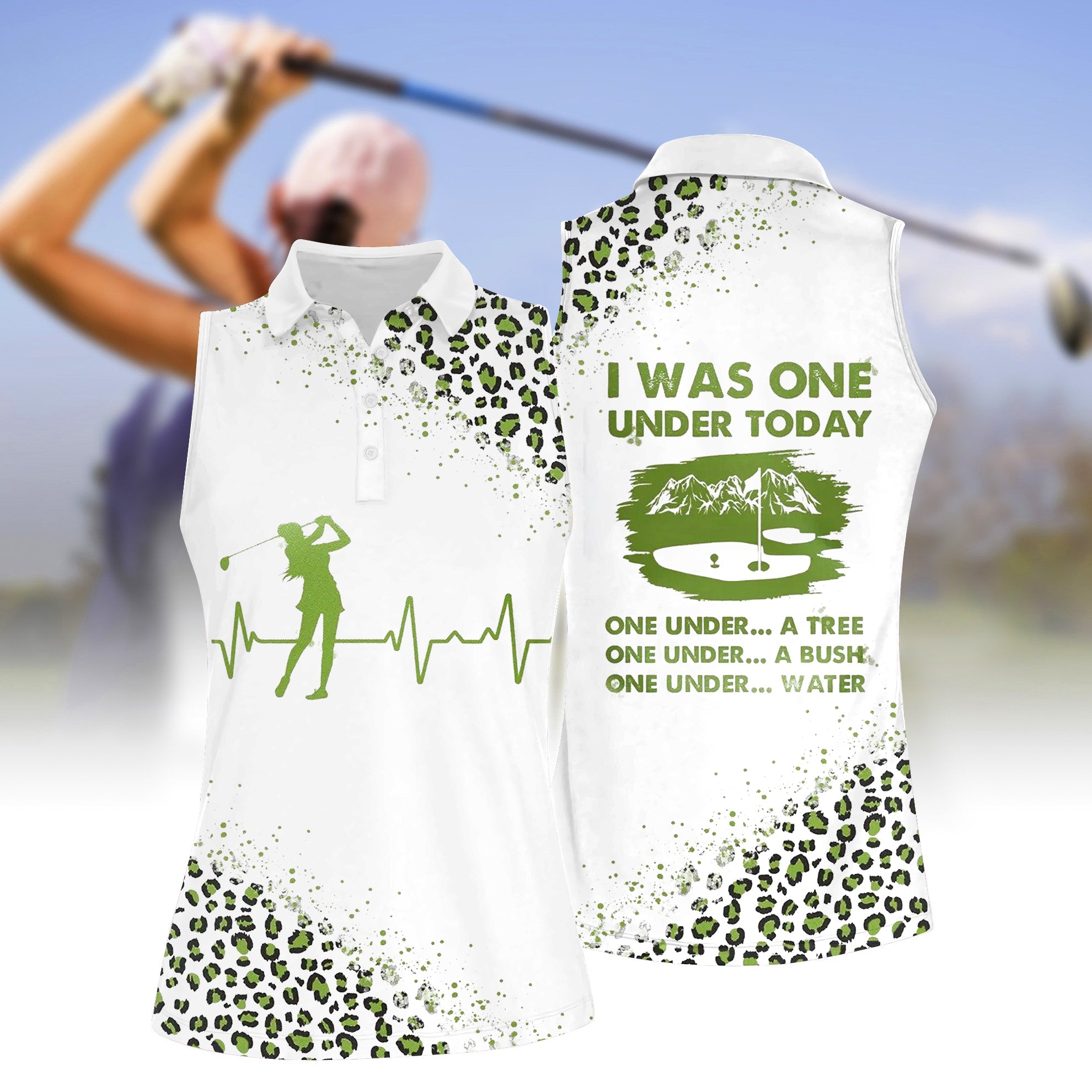 I Was One Under Today Funny Womens Golf Polo Shirt, Womens Golf Gifts
