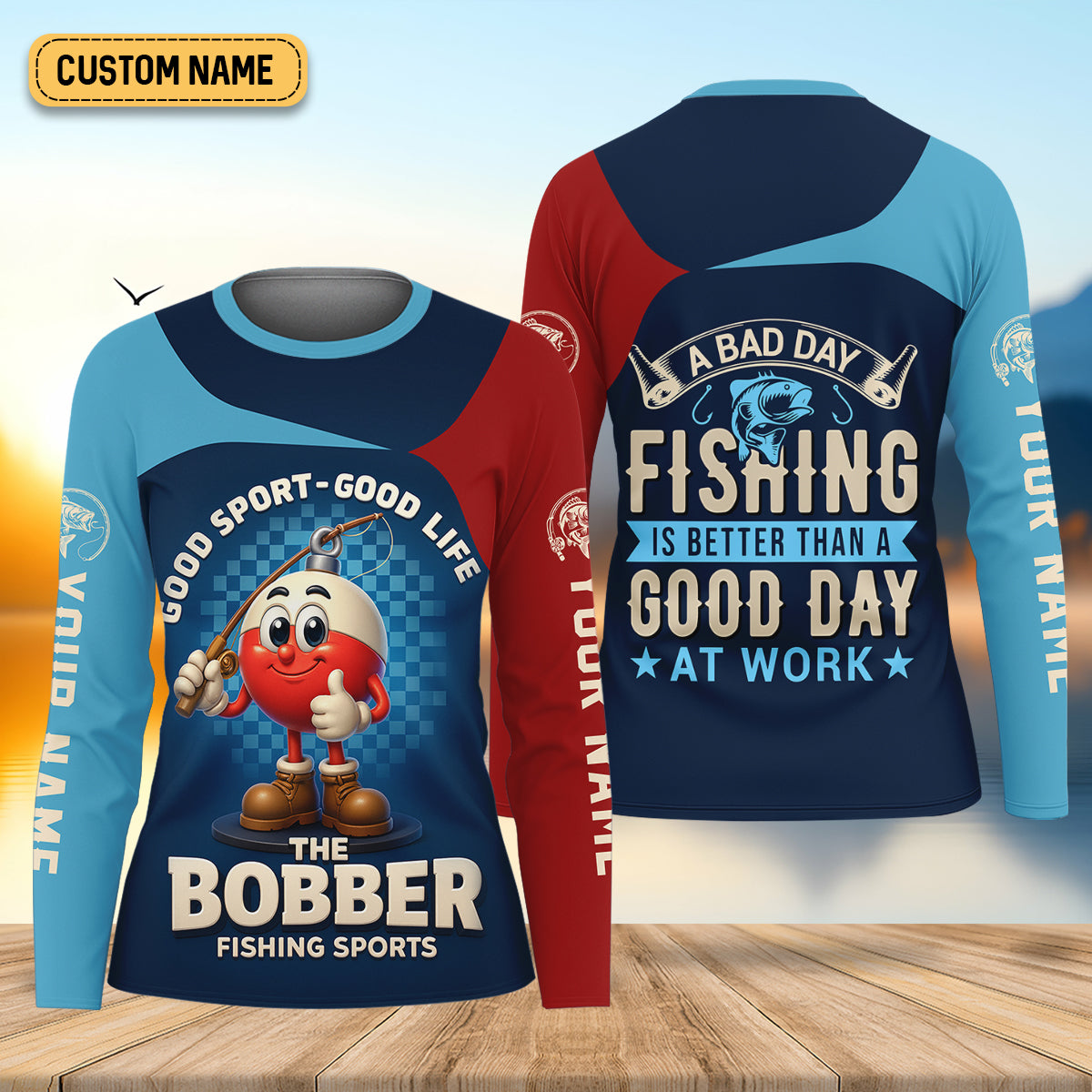 A Bad Day Fishing Is Better Than A Good Day At Work Women SPF Shirt, Funny Fishing Shirt