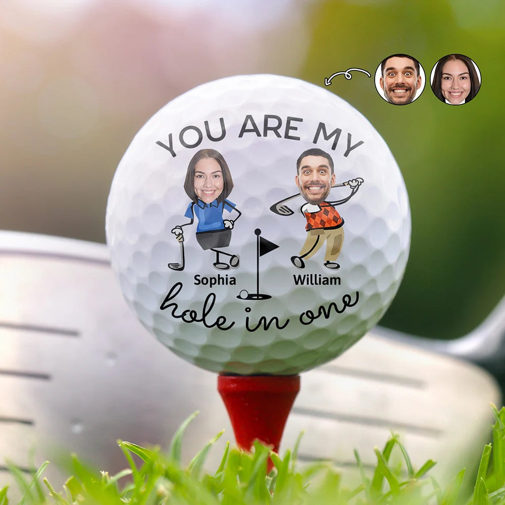 You Are My Hole In One Golf Couple Personalized Golf Ball, Valentine's Day Gifts, Gift For Golfer