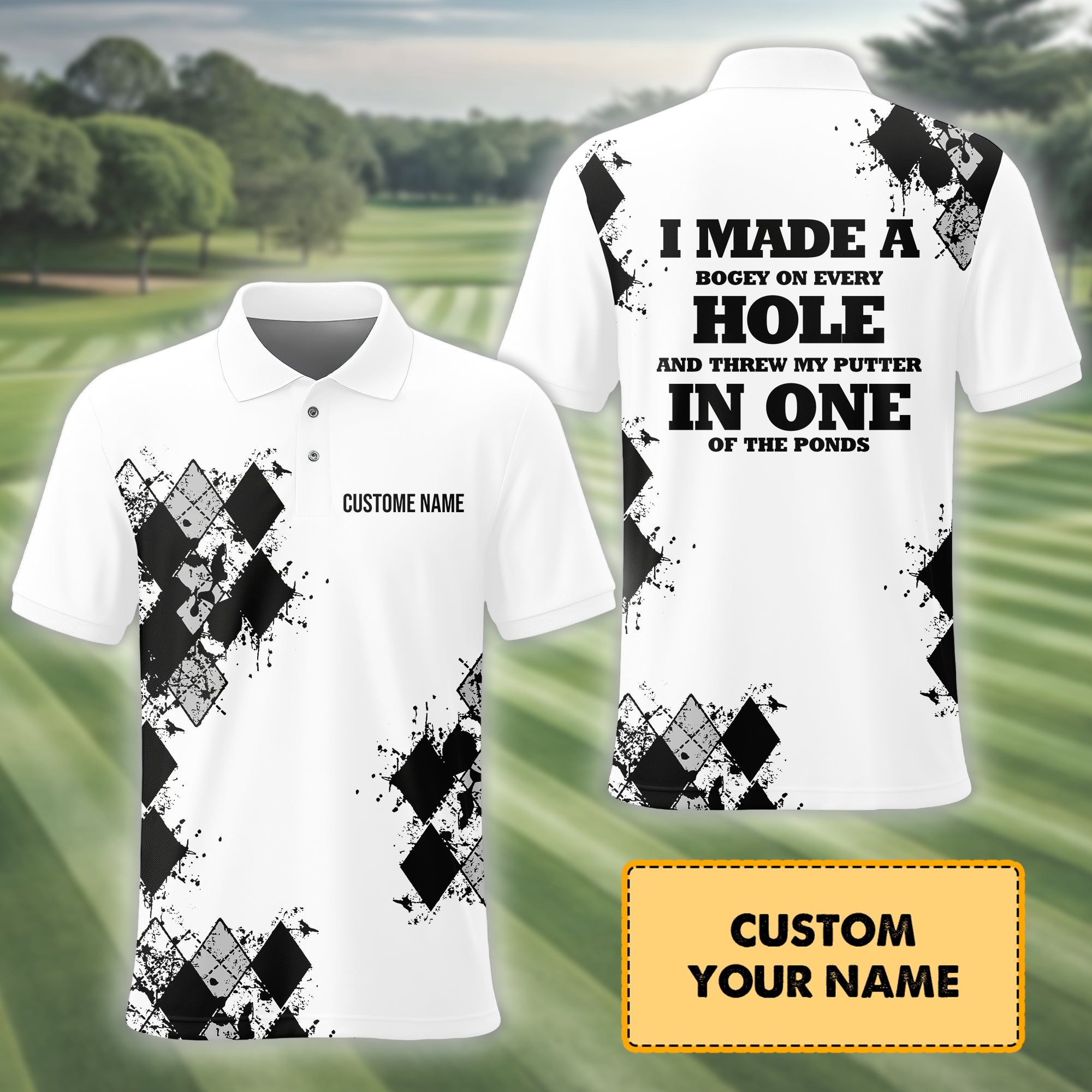 Bogey Golf Shirt, Custom Polo Shirt, Perfect Present For Golfers