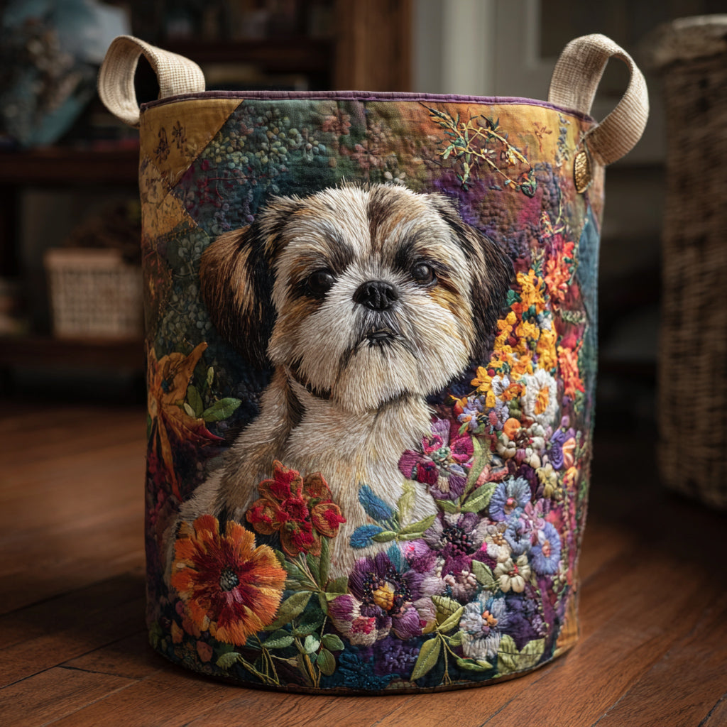 Autumn Shih Tzu Laundry Basket Laundry Gifts, Housewarming Gift Ideas, Mother's Day Gifts