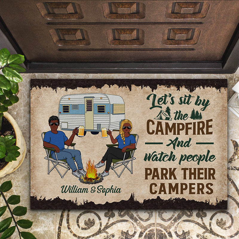 Husband And Wife Camping Partners For Life Custom Doormat, Gift For Couple