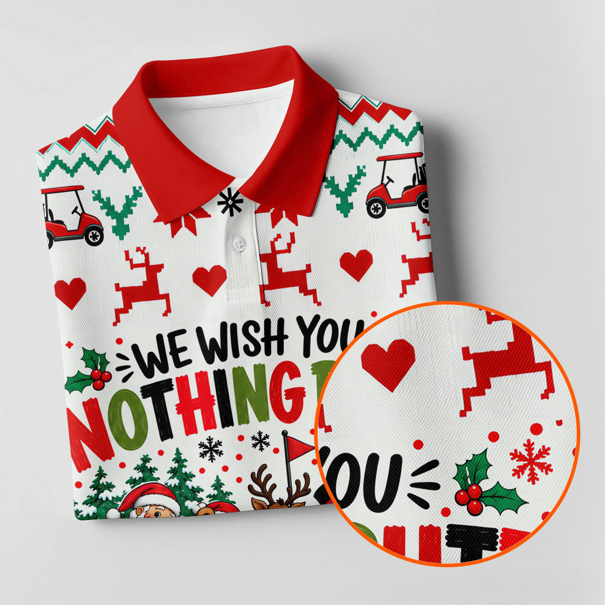 We Wish You Nothing Putt Christmas Golf Shirt, Womens Golf Clothing, Ladies Golf Tops