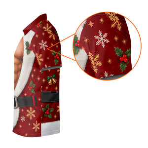Red Muscle Santa Robe Christmas Golf Shirt, Golf Gifts For Women, Womens Golf Tops